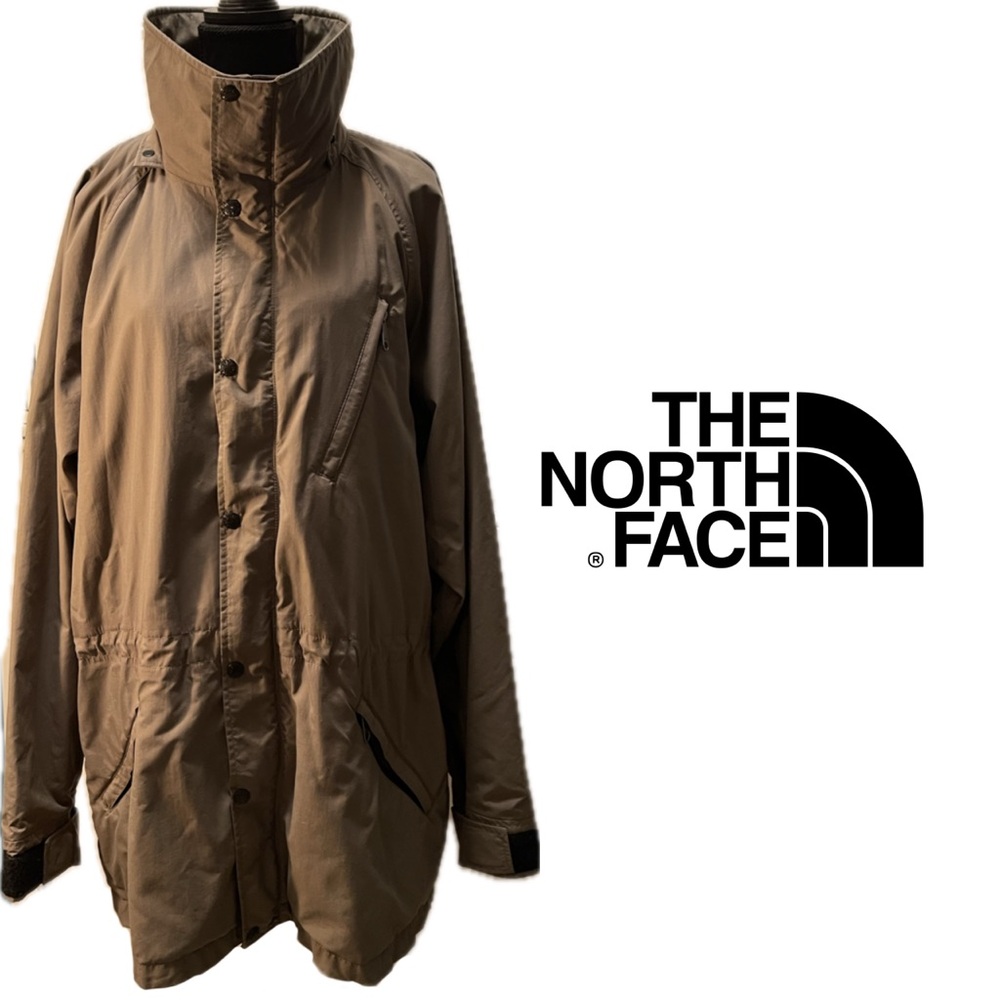Vintage 85-92 North Face TNF Tan Long Zip Rain Parka Field Jacket USA Berkeley M